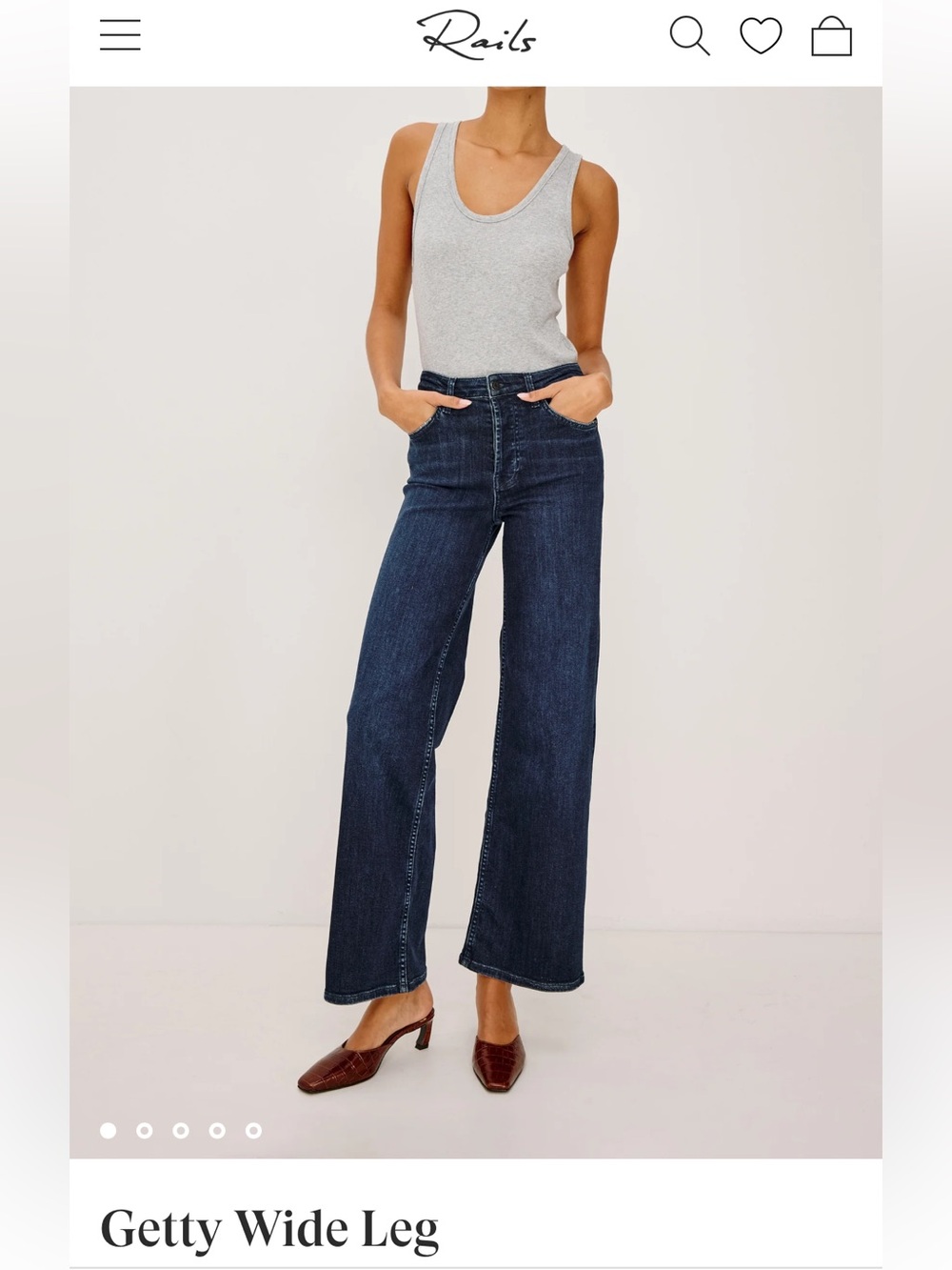 Rails Getty Wide-Leg Jeans - After Midnight